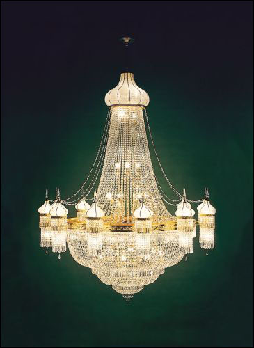 image of Drape & Bag Chandelier with Satellite Arms