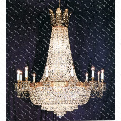 image of Drape and Bag Chandelier With Polished Gold Lacquer