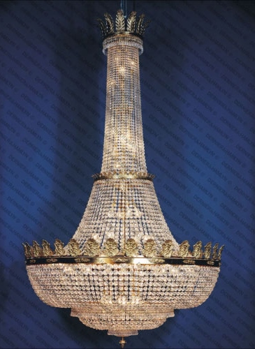 image of Drape and Bag Chandelier With Gilt Finish